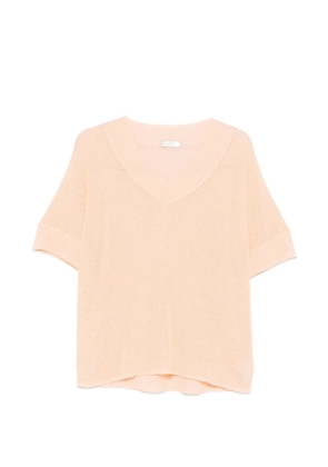 PANICALE sequin-embellished V-neck top - Orange