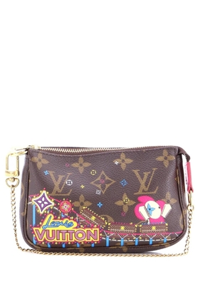Louis Vuitton Pre-Owned Pochette Accessoires Limited Edition Vivienne Xmas Monogram Canvas Mini clutch bag - Brown