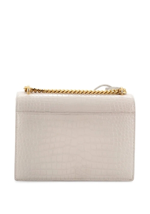 Saint Laurent Pre-Owned Sunset Crocodile Embossed Leather Medium crossbody bag - Neutrals