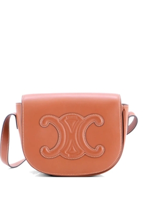 Celine Pre-Owned Cuir Triomphe Folco Bag Leather crossbody bag - Brown