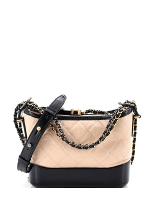 CHANEL Pre-Owned Gabrielle Quilted Aged Calfskin Small hobo bag - Black