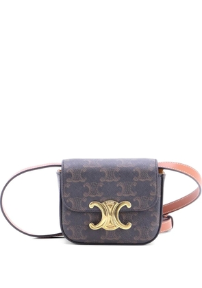 Celine Pre-Owned Claude Triomphe Coated Canvas Mini shoulder bag - Brown