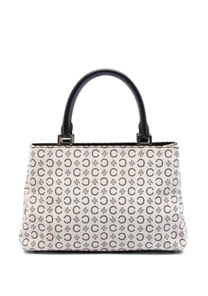 Celine Pre-Owned 20th Century C Macadam Canvas Tote handbag - White