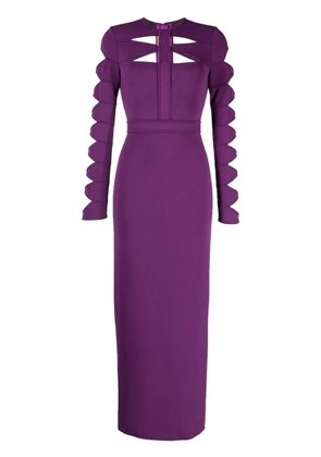 Elie Saab cut-out knit dress - Purple