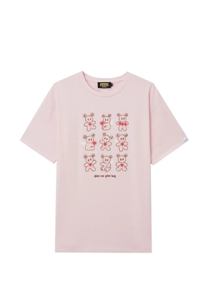 Mini Cream graphic-print T-shirt - Pink
