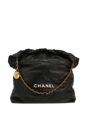 CHANEL Pre-Owned large 22 quilted leather shoulder bag - Black