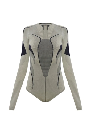 Off-White graphic-print long-sleeve bodysuit - Grey