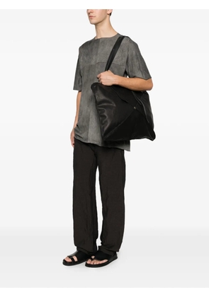 Ma+ cross-detail leather tote bag - Black