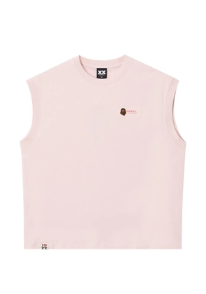 FINGERCROXX logo-patch sleeveless T-shirt - Pink