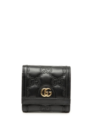 Gucci Pre-Owned 2016-2026 GG Matelasse Calfskin Card Case Wallet small wallets - Black