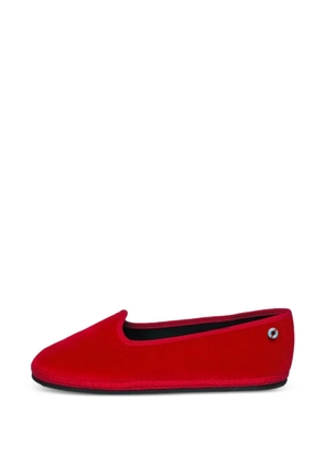 PIEDATERRE Modigliani velvet-ballet flats - Red