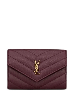 Saint Laurent quilted envelope wallet - Purple