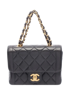 CHANEL Pre-Owned 1994-1996 Mini CC Quilted Lambskin Single Flap crossbody bag - Black
