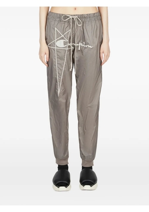 Rick Owens X Champion star-embroidered drawstring track pants - Grey