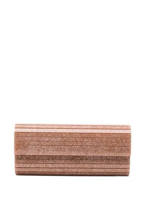 Jimmy Choo Sweetie glitter-effect clutch bag - Pink