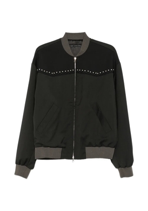Low Brand bead-embellished bomber jacket - Black