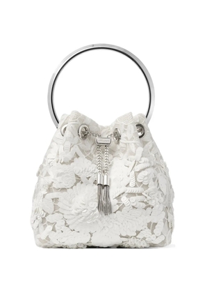 Jimmy Choo Bon Bon sequin-embellished shoulder bag - White