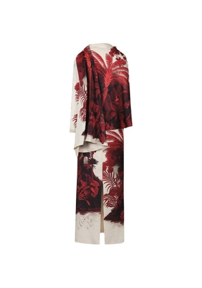 Johanna Ortiz Ocean Of Secrets silk cape - Neutrals