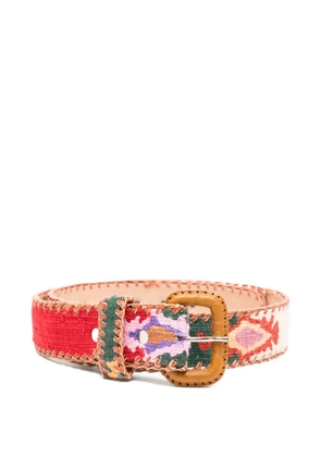 LATCH Parche whipstitch-trim geometric-pattern belt - Green