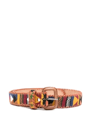 LATCH Maya geometric-woven belt - Brown
