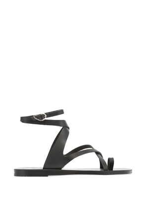 Ancient Greek Sandals Demi leather flat sandals - Black