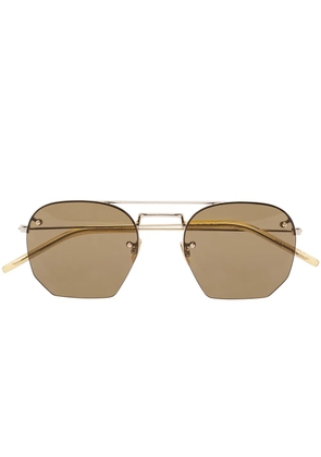 Saint Laurent Eyewear SL422 geometric-frame sunglasses - Gold