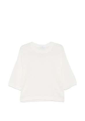 Akris Punto open-knit short-sleeve sweater - Neutrals