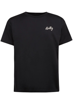 Bally logo-embroidered organic cotton T-shirt - Black