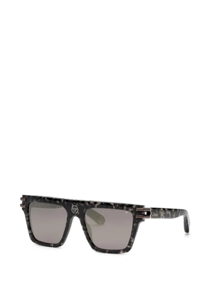 Philipp Plein tortoiseshell-effect square-frame sunglasses - Grey