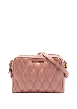 Miu Miu Pre-Owned 2010-2026 Matelasse Nappa Double Zip Camera Bag crossbody bag - Pink