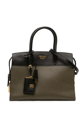 Prada Pre-Owned 2013-2024 Saffiano And City Calf Esplanade satchel - Green