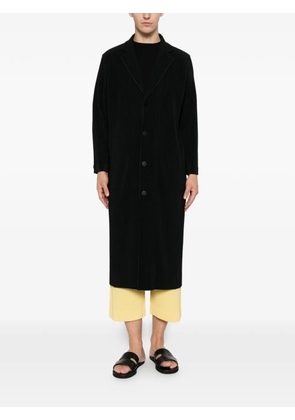Homme Plissé Issey Miyake plissé-effect single-breasted coat - Black