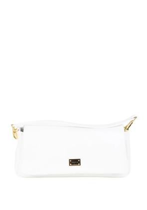 Marc Ellis logo-plaque Virginia clutch bag - White