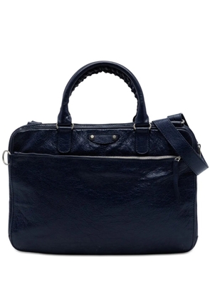 Balenciaga Pre-Owned 2013 Lambskin Motocross Giant 12 Briefcase business bag - Blue