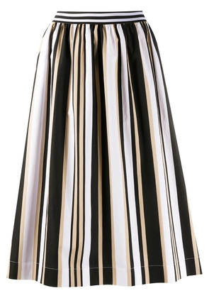 Woolrich striped A-line skirt - Neutrals