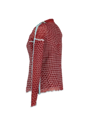 Yoshiyo Yoshiki Hishinuma textured-grid top