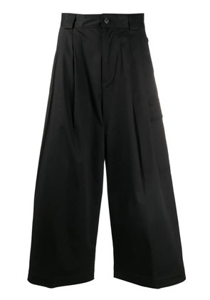 Woolrich pleat detail high-waisted trousers - Black