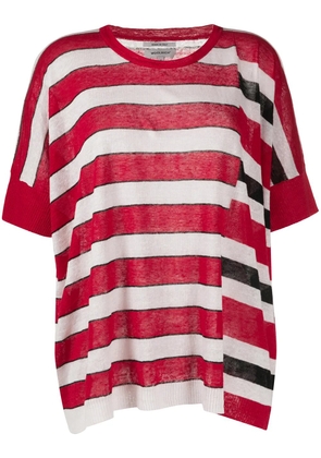 Woolrich striped short-sleeve knit top - Red