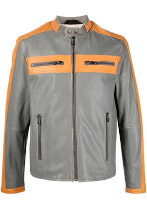 Diesel panelled zip-up jacket - Grey