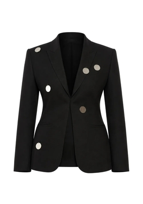 David Koma mirror-embellished peak-lapel blazer - Black