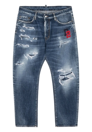 DSQUARED2 Bro ripped cropped jeans - Blue