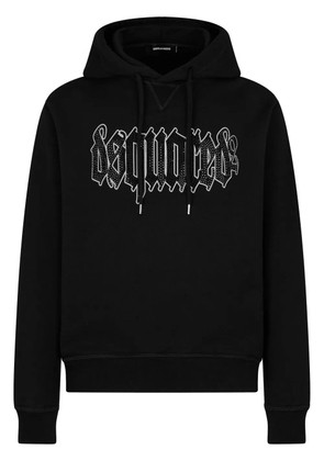 DSQUARED2 stud-embellished logo hoodie - Black