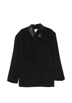 Magliano Smoking Rimini satin-trim padded-shoulder blazer - Black