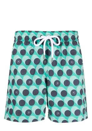 Frescobol Carioca graphic-print swim shorts - Green