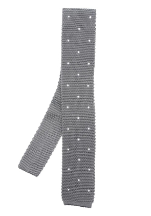 Brunello Cucinelli long fine-knit tie - Grey
