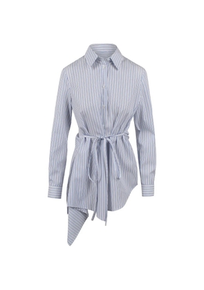 BALOSSA striped asymmetric shirt - Blue