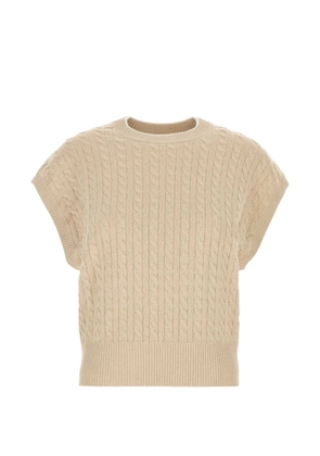 Brunello Cucinelli cable-knit vest - Neutrals