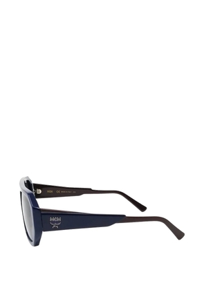 MCM Navigator-frame logo-plaque sunglasses - Blue