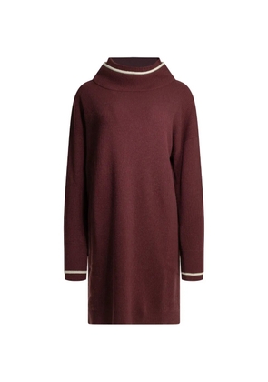 Brunello Cucinelli striped-trim mini dress - Red