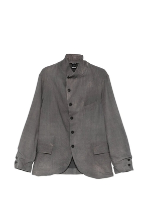 Avant Toi button-up funnel-neck blazer - Green